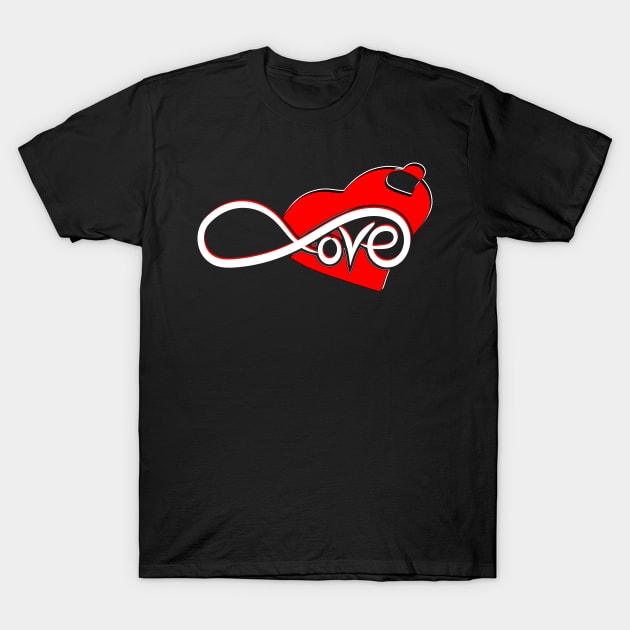 Love heart infinity T-Shirt by Kingluigi